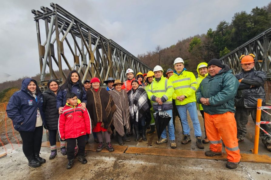 Puente en Alto Biobío prometido por el Presidente Boric el año pasado tiene 70% de avance